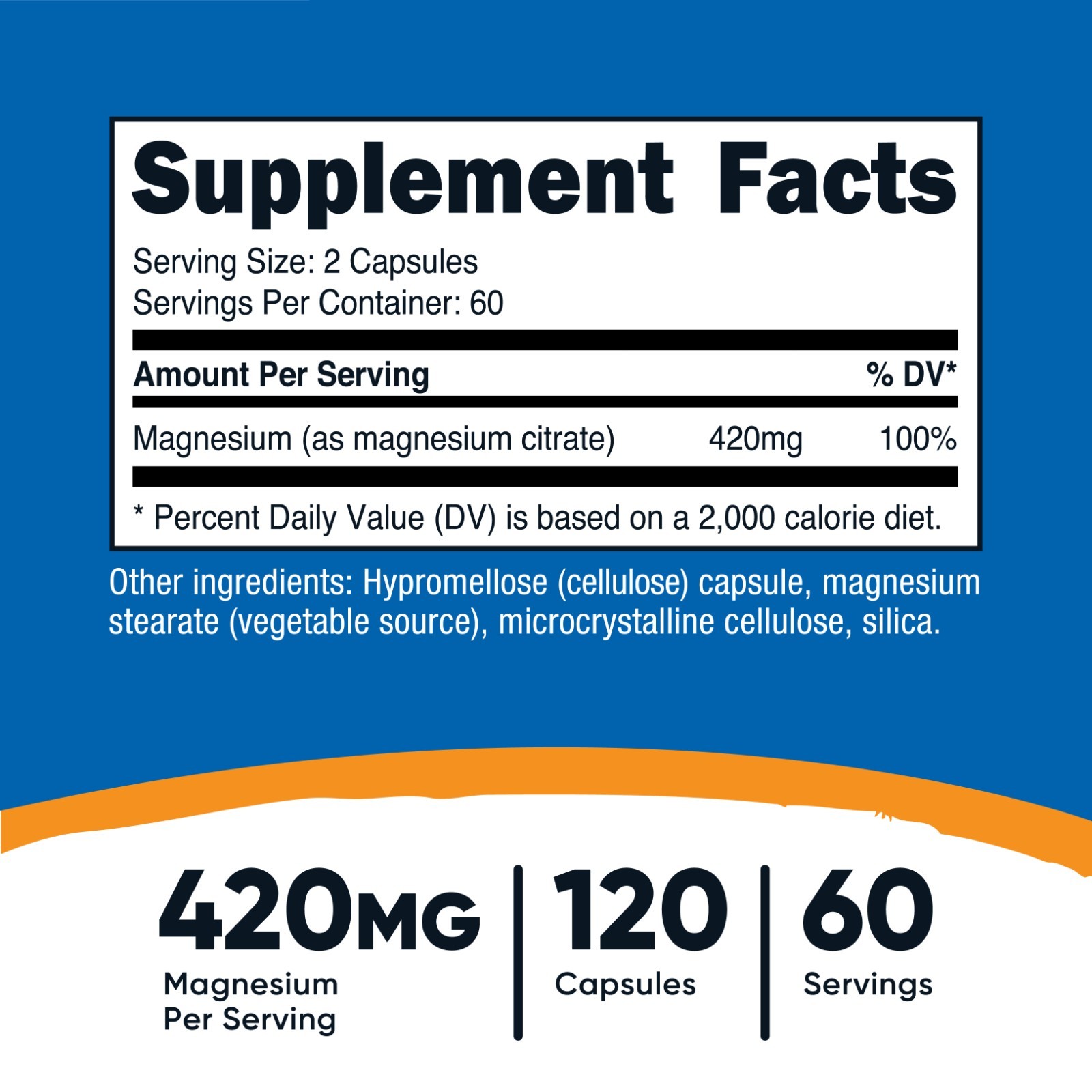 Nutricost Magnesium Citrate 120 Capsules, 420mg – Gluten Free, Non-GMO