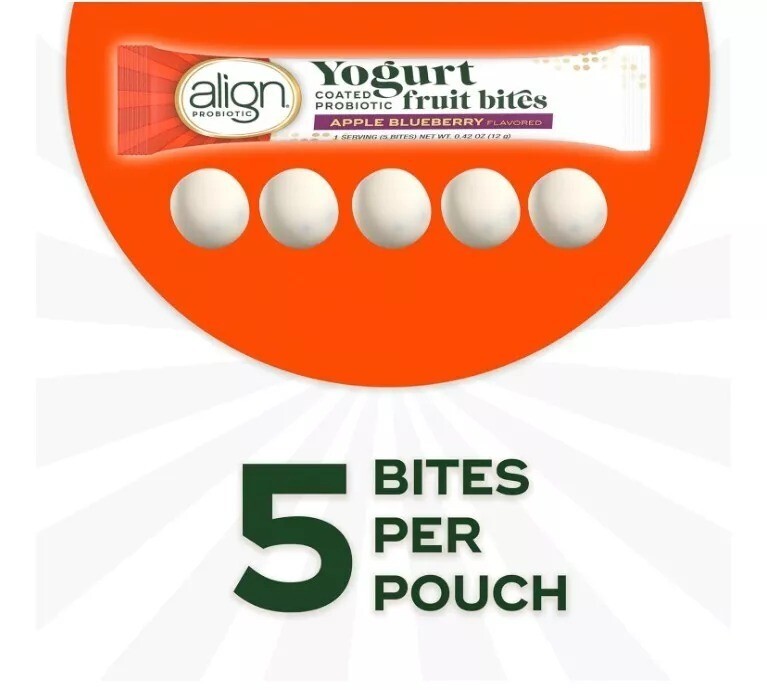Align Probiotic, Yogurt Coated Probiotic Fruit Bites, Added Probiotic Helps Supp