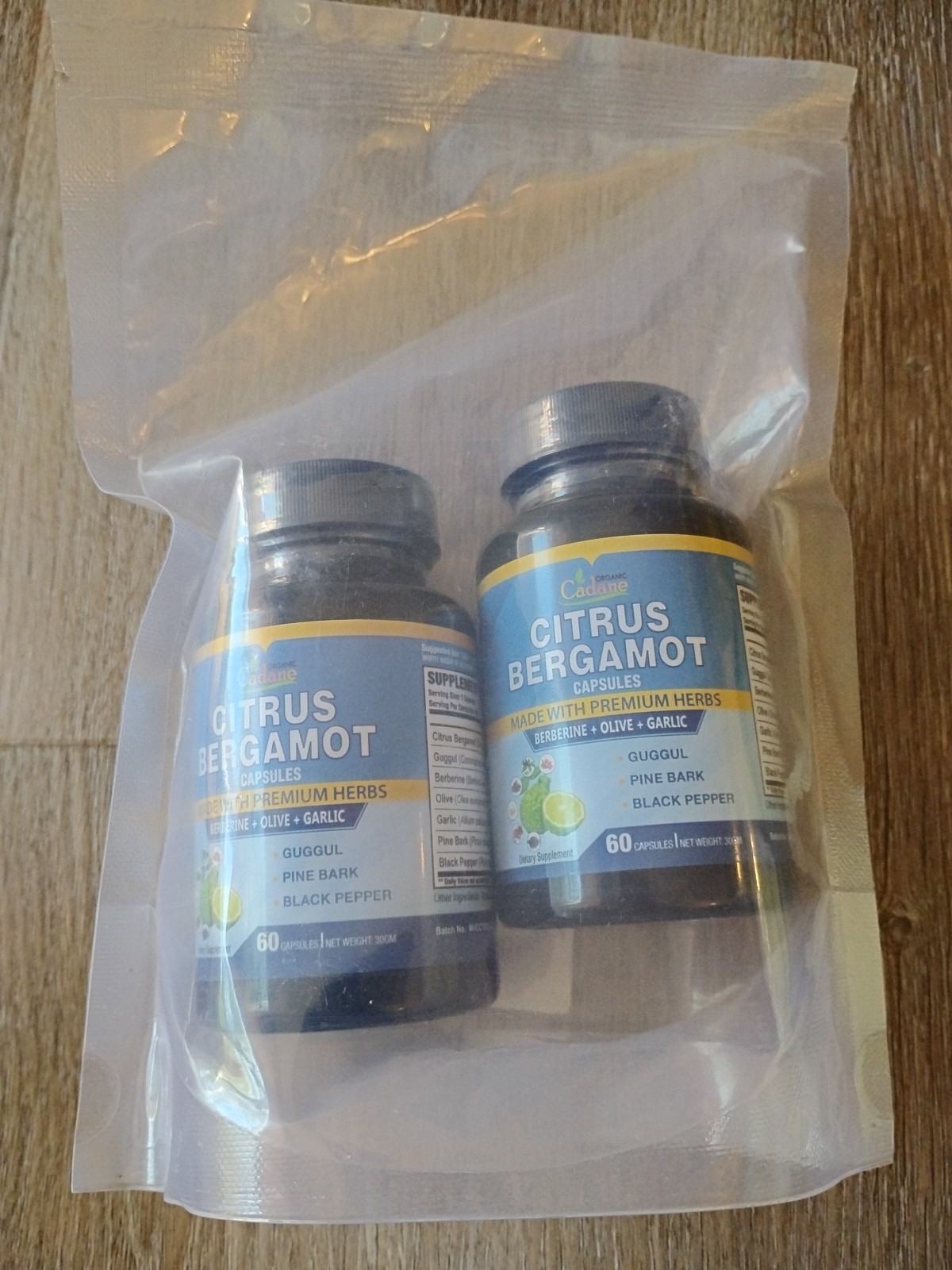 2 Packs Citrus Bergamot Extract Capsules with Berberine, Olive Exp 06/28