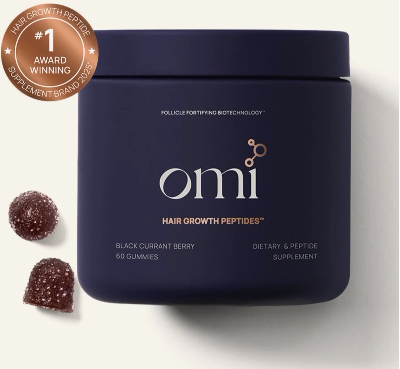 OMI Hair Growth Gummies for Women, Wild Berry, Follicle Fortifying