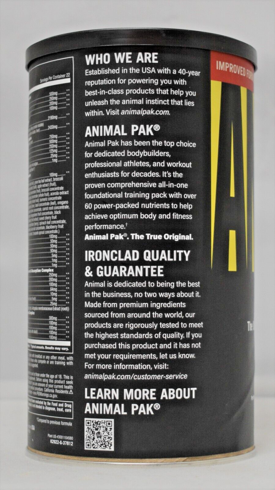 Animal Pak 44 Packs Universal Nutrition Ultimate Training Pack Multi-Vitamin C