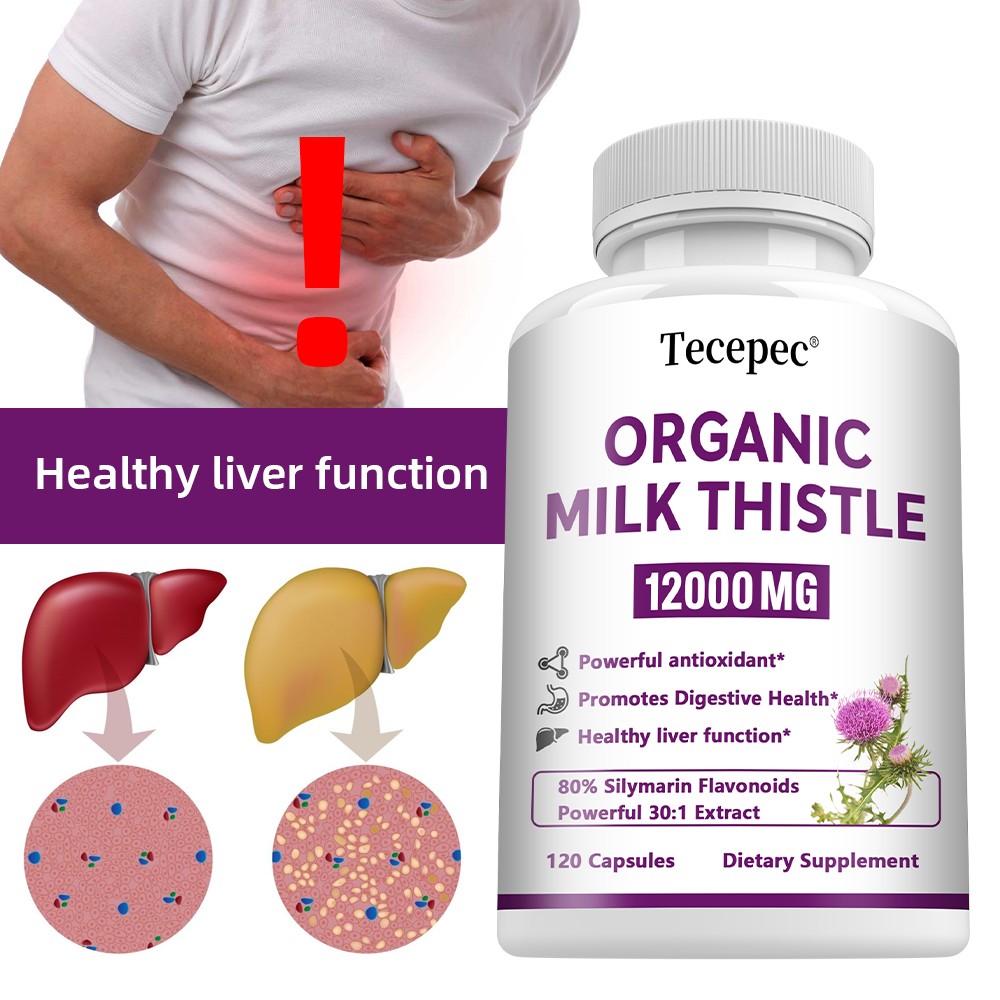 Organic Milk Thistle 30:1 Extract 12000 mg (Silymarin) – Healthy Liver Function