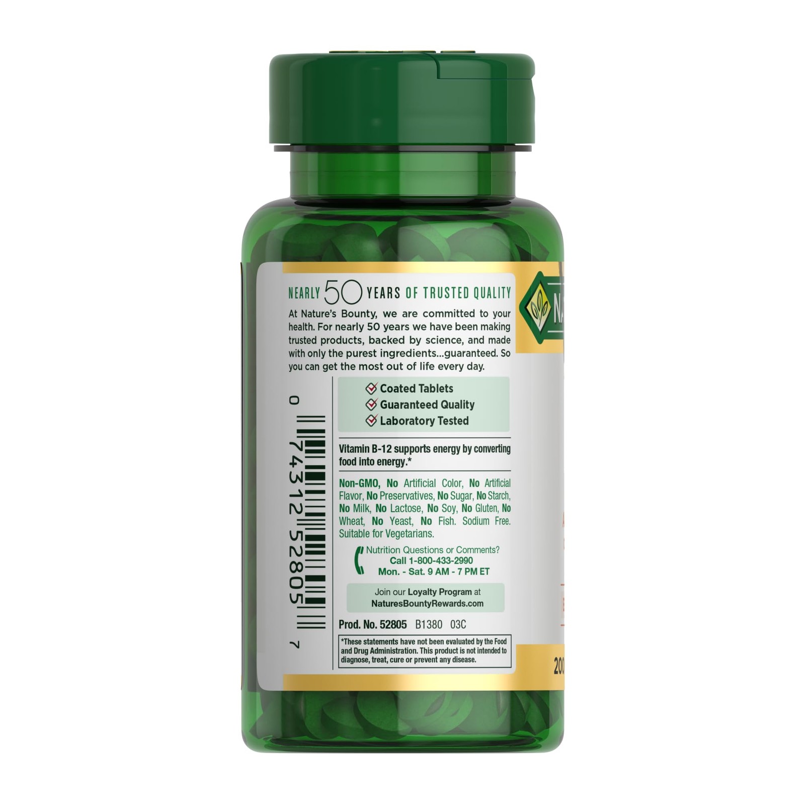 Nature’s Bounty Vitamin B12 1000 mcg Supplements, 200 Count (Pack of 1)