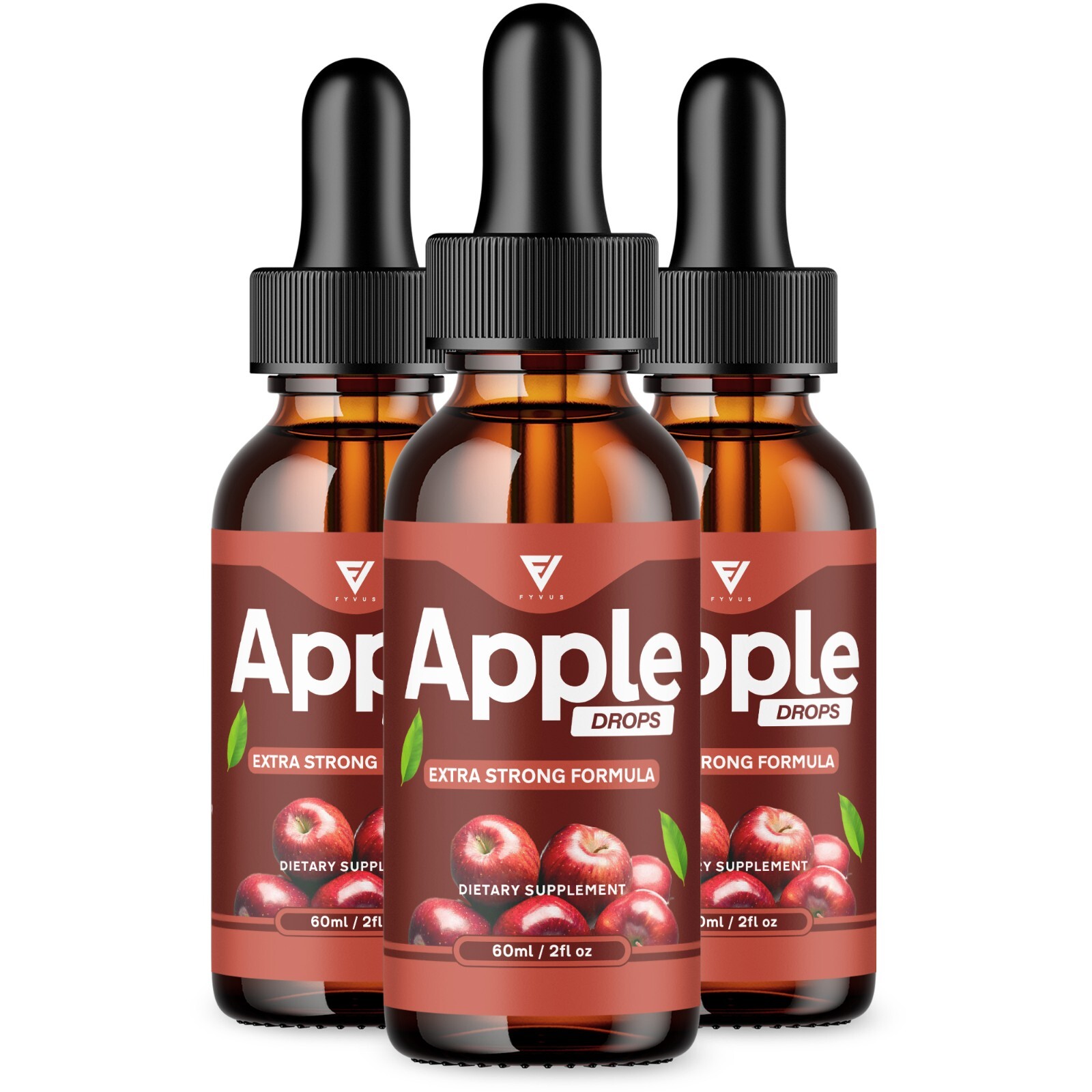(3 Pack) Apple Drops Extra Strong Formula AppleDrops Dietary Supplement (6oz)