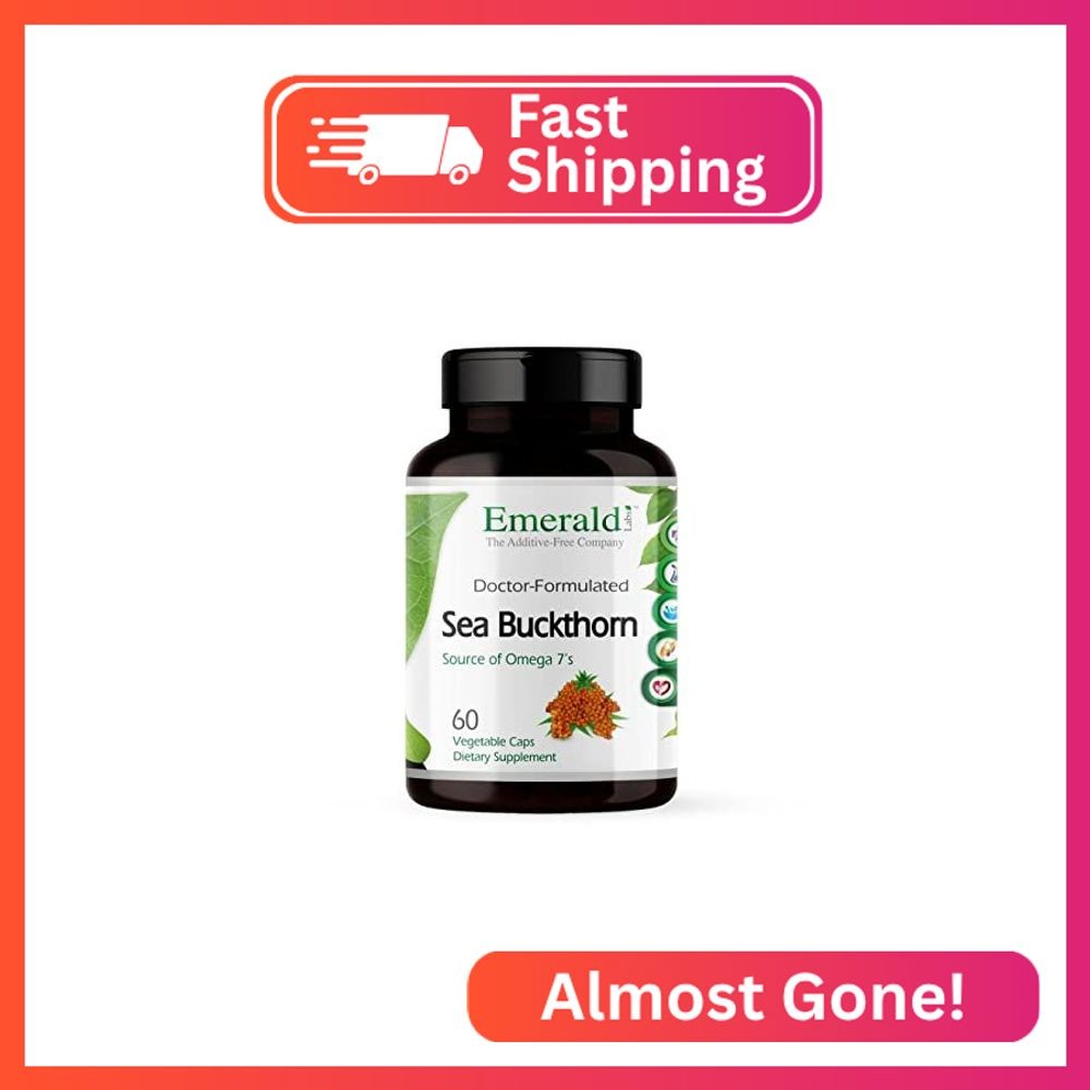 EMERALD LABS Sea Buckthorn – Dietary Supplement with Vitamins C, E & Omega 7 – S