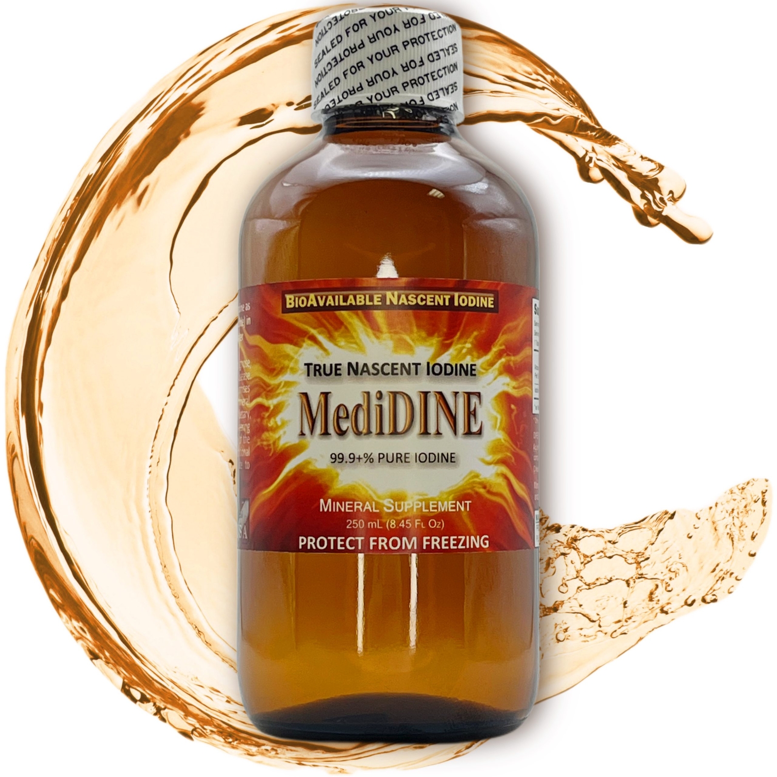 MediDINE™ Thyroid Booster True Nascent Free-Elemental I2 Iodine Nutrient: 250 mL