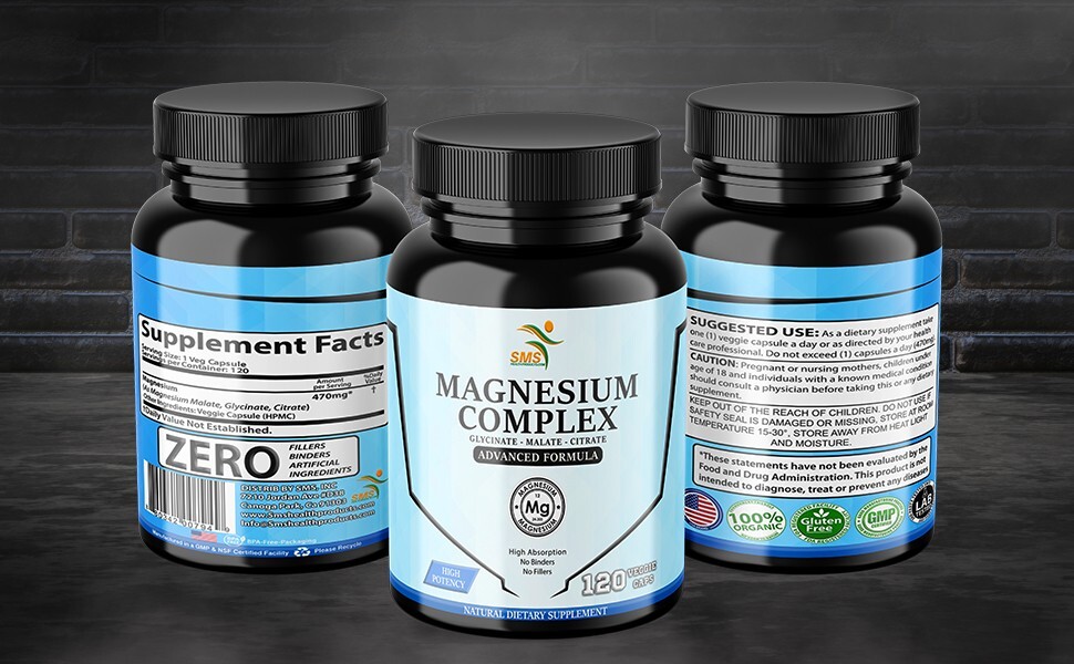 Magnesium Complex 470mg with Malate, Citrate, Glycinate – High Absorption