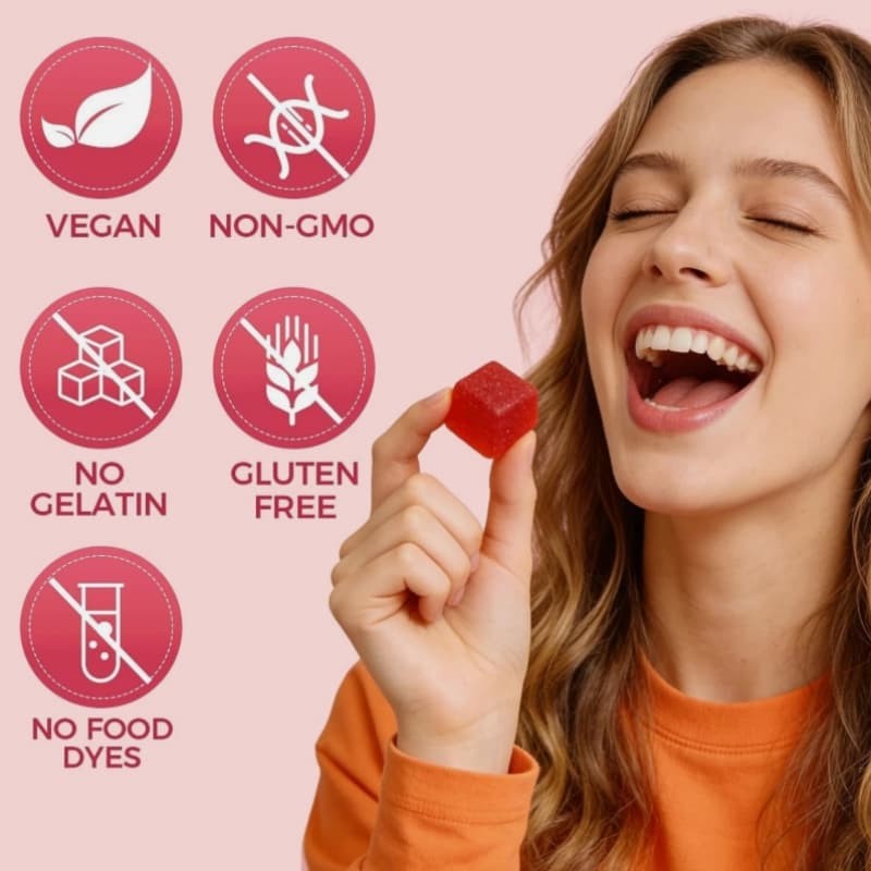 1/2 Bag Spicy Cubes Support for Calm and Relaxation Hot 30 Gummies Peach Gummies