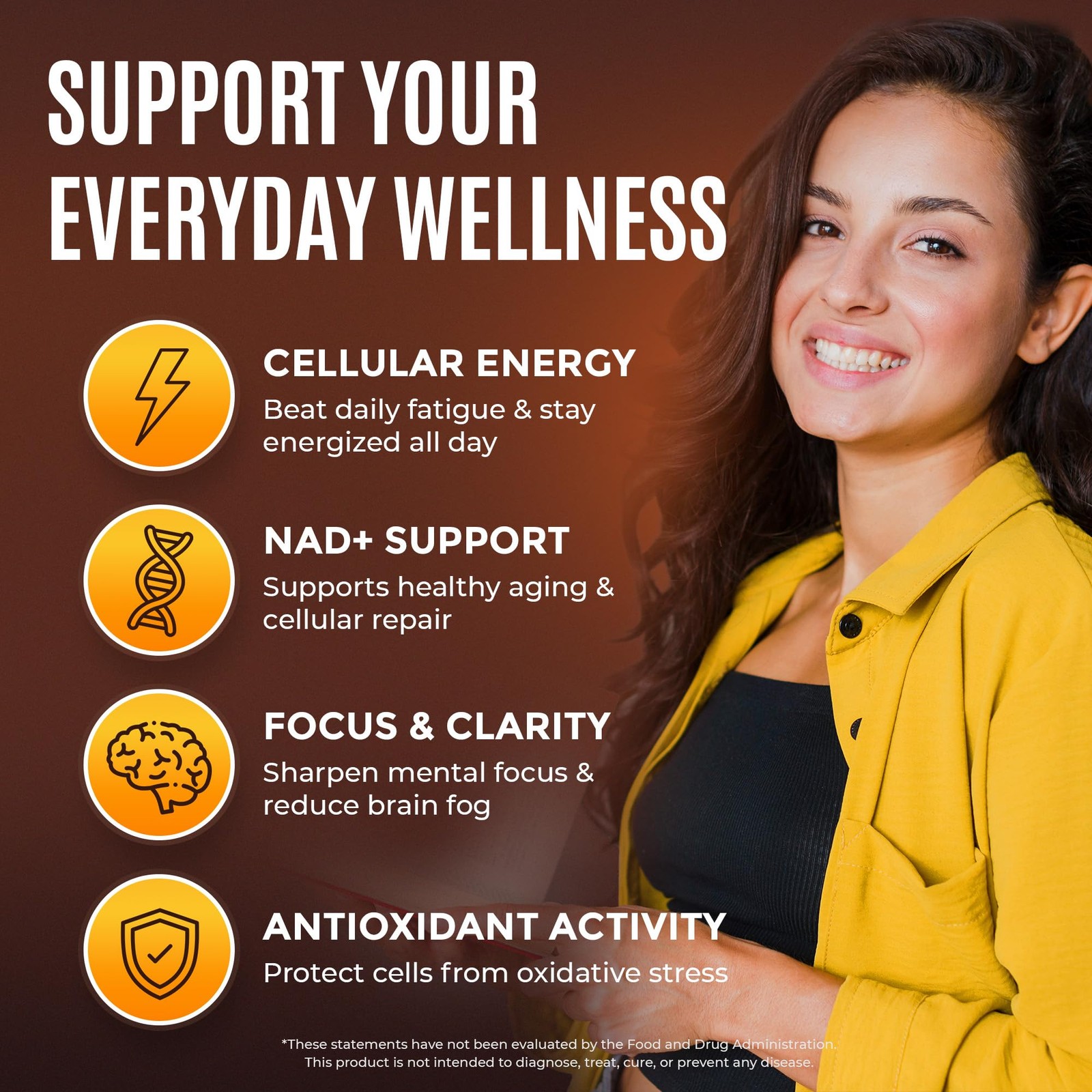 Yesnap NMN Liquid Supplement NAD+ 7-in-1 Support with Aging-Supportive Resver…