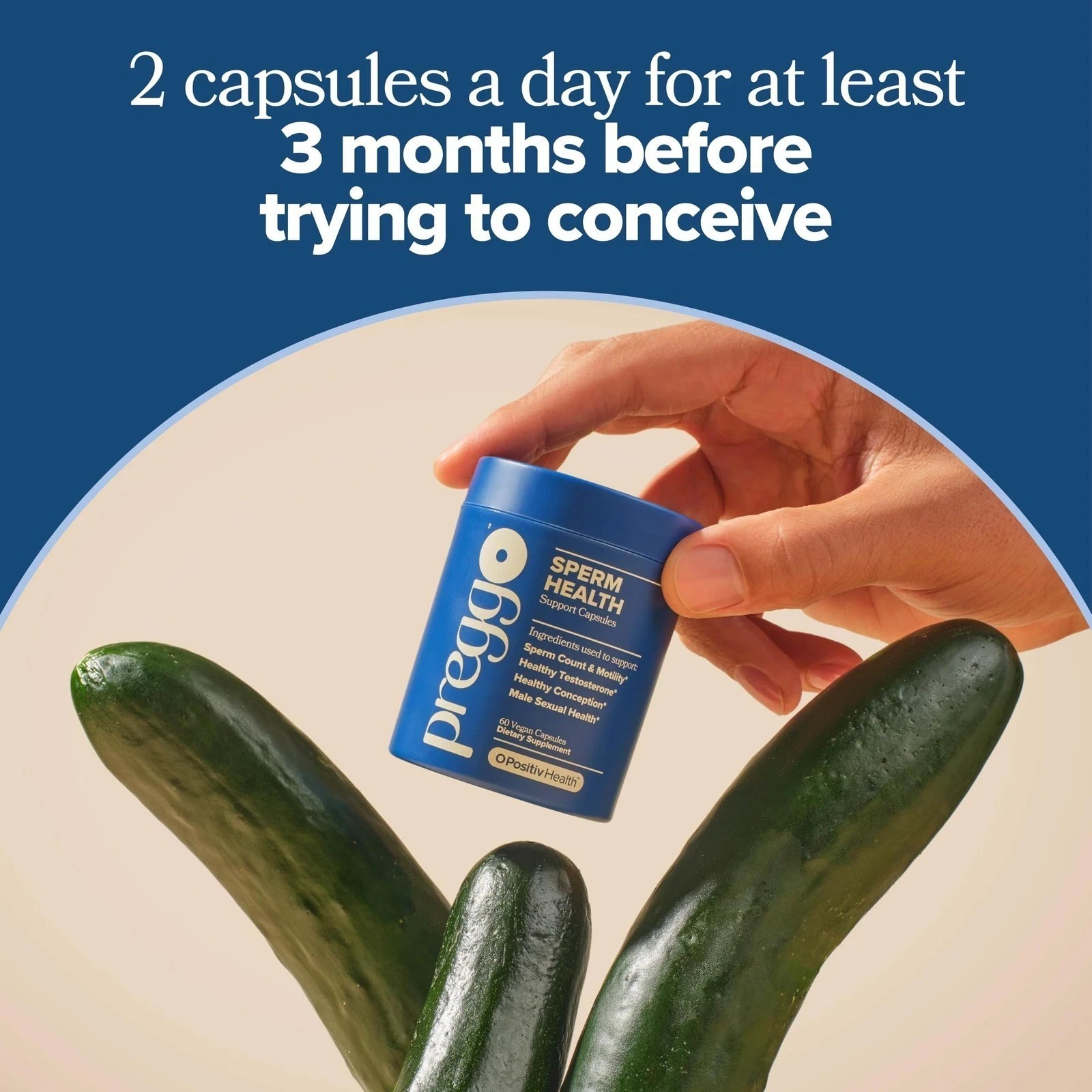 3PCS Preggo Sperm Health Capsules for Men – OBGYN-Formulated for Improved Sperm