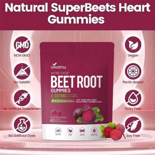 Total Beets Concentrated Beet Root Circulation Chews, Soft Aid 60pcs/pack