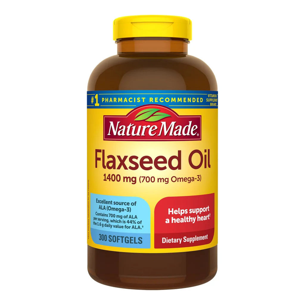 Nature Made Flaxseed Oil 1400 mg, 300 Softgels NEW