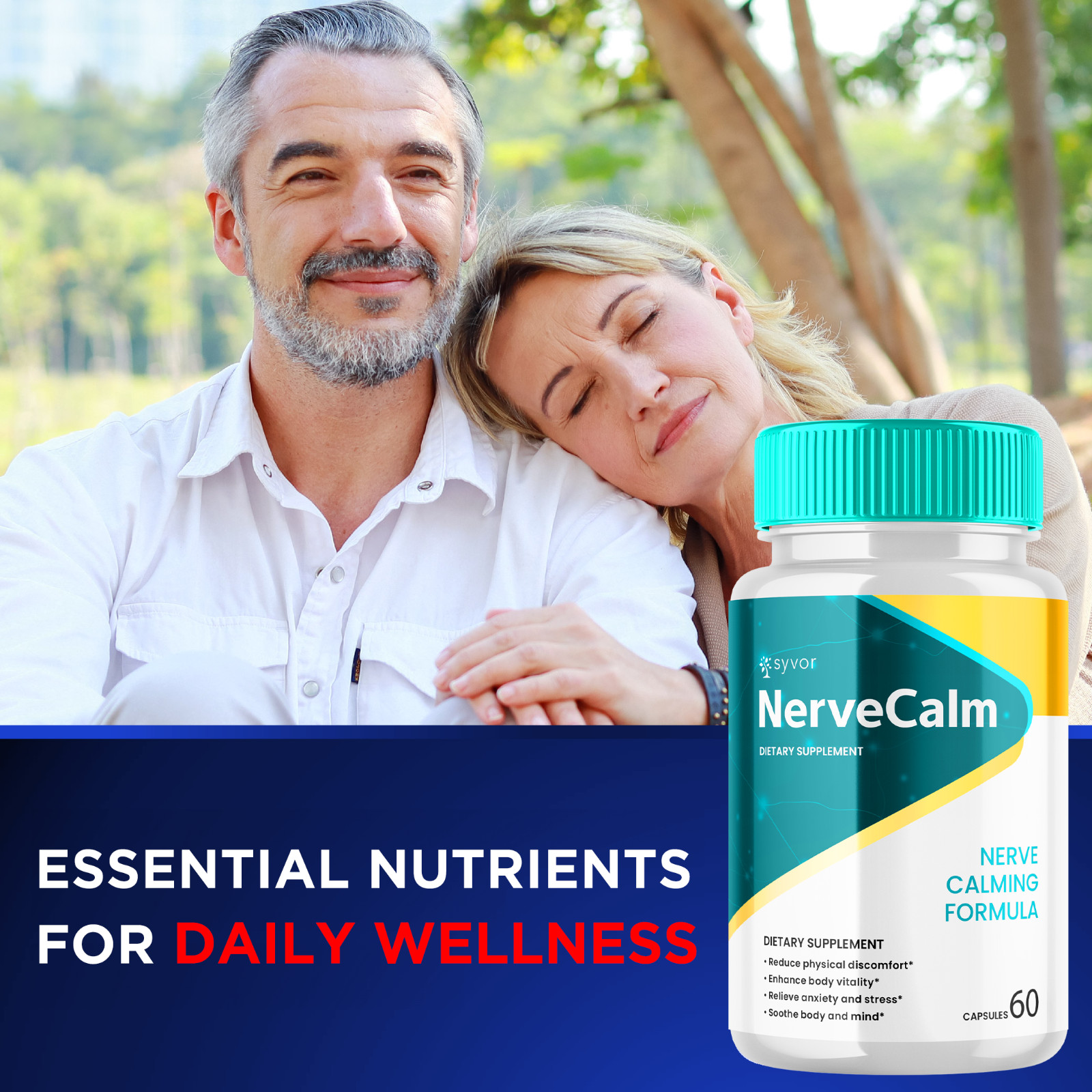 NerveCalm Advanced Nerve Support Formula Maximum Strength Vitamin 60 Capsules