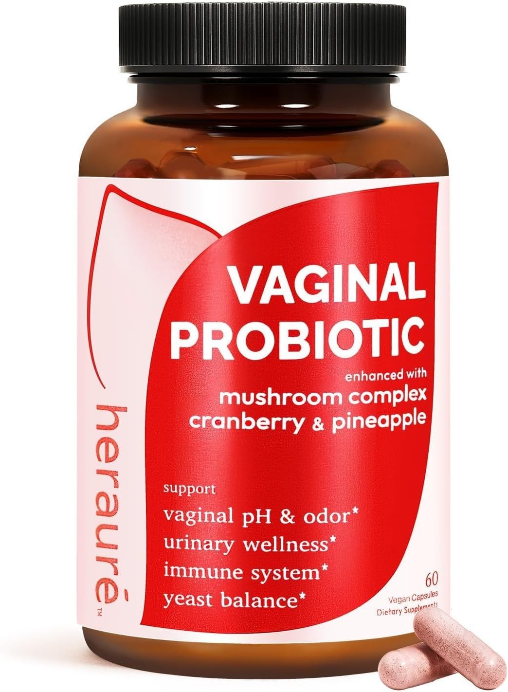 HerAure Vaginal Probiotics for Women – pH Balance, Healthy Vaginal Odor, 60CT