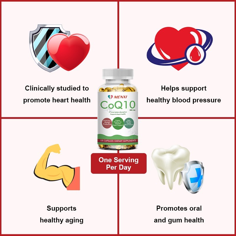 2 Packs CoQ-10 300mg 120 Softgels Coq10 Co Q10 Coenzyme Heart Support NON GMO US