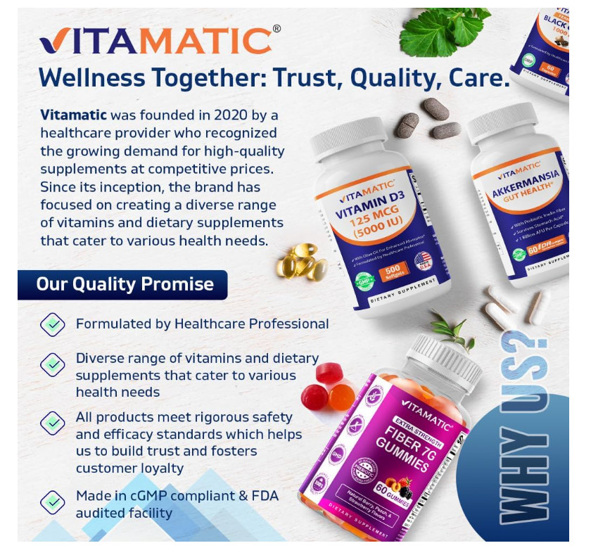Vitamatic Vitamin D3 Once Weekly Dose 50 000 IU (Cholecalciferol) – 60 Veggie…