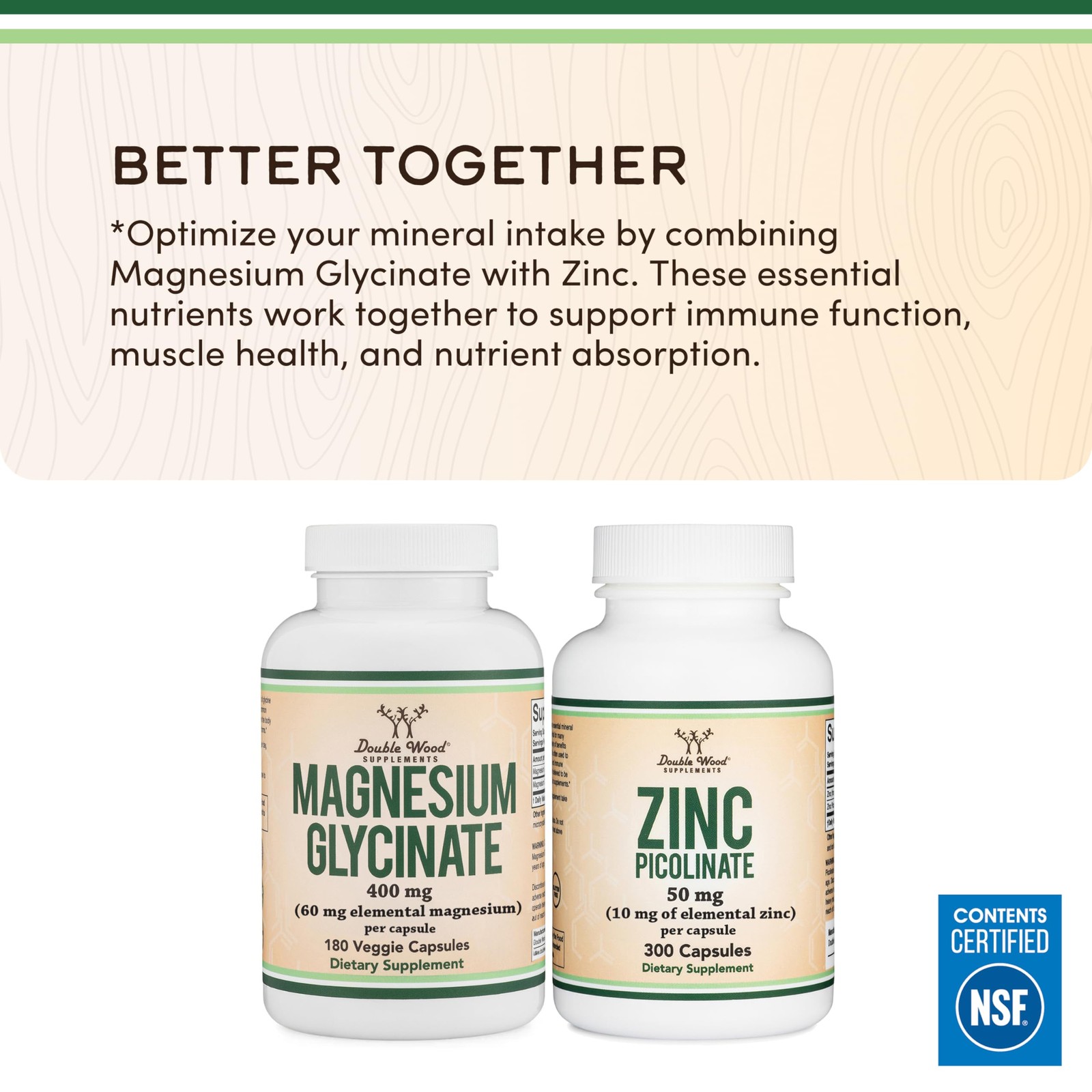 Magnesium Glycinate 400mg for Relaxation, Recovery + 180 Count, No Color