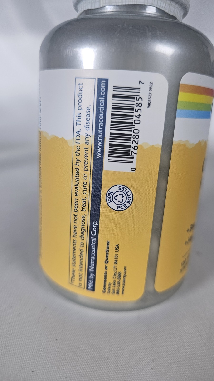 Solaray Calcium Citrate 120 Veggie Caps Gentle Digestive Bone Health Exp: 1/2028