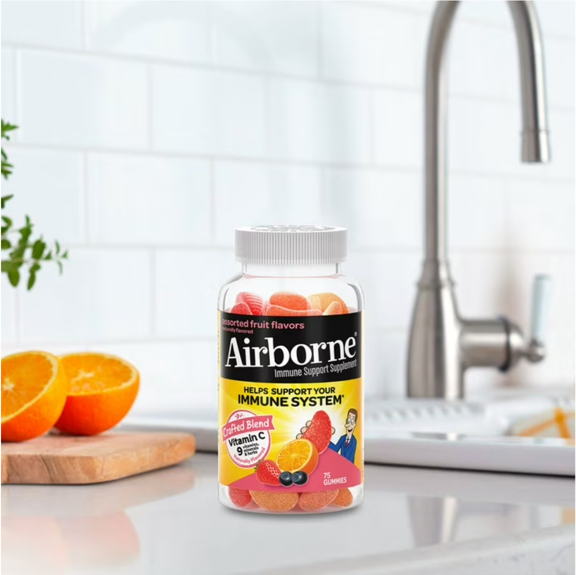 Airborne Gummies Immune Support Vitamin C Supplement 75 Ct Fruit Flavors