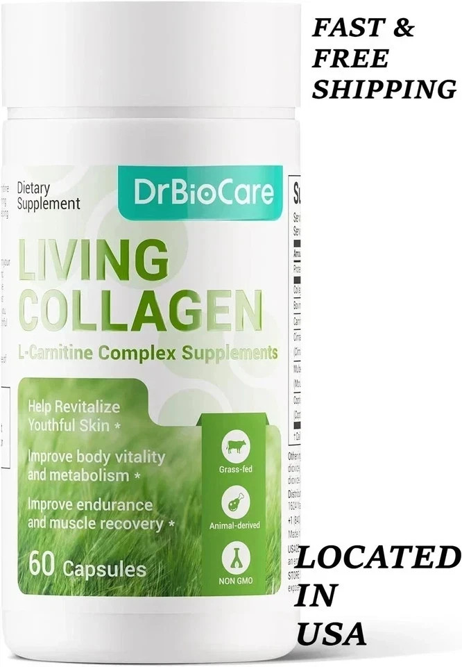 DrBioCare Living Collagen Complex with L-Carnitine | Grass Fed Bovine