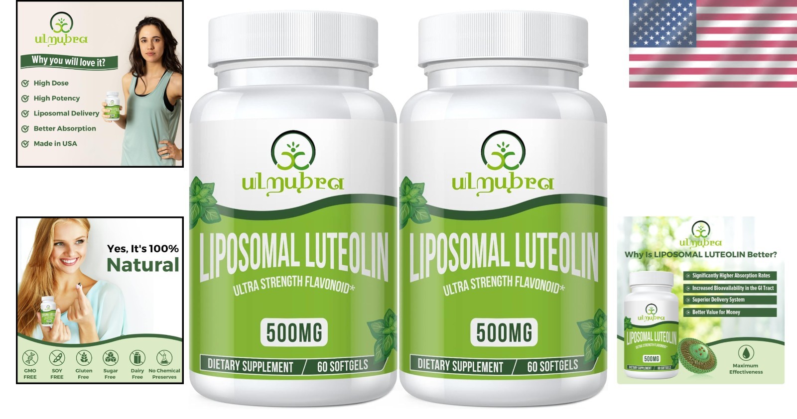 Liposomal Luteolin 500MG Softgels – Maximum Absorption
