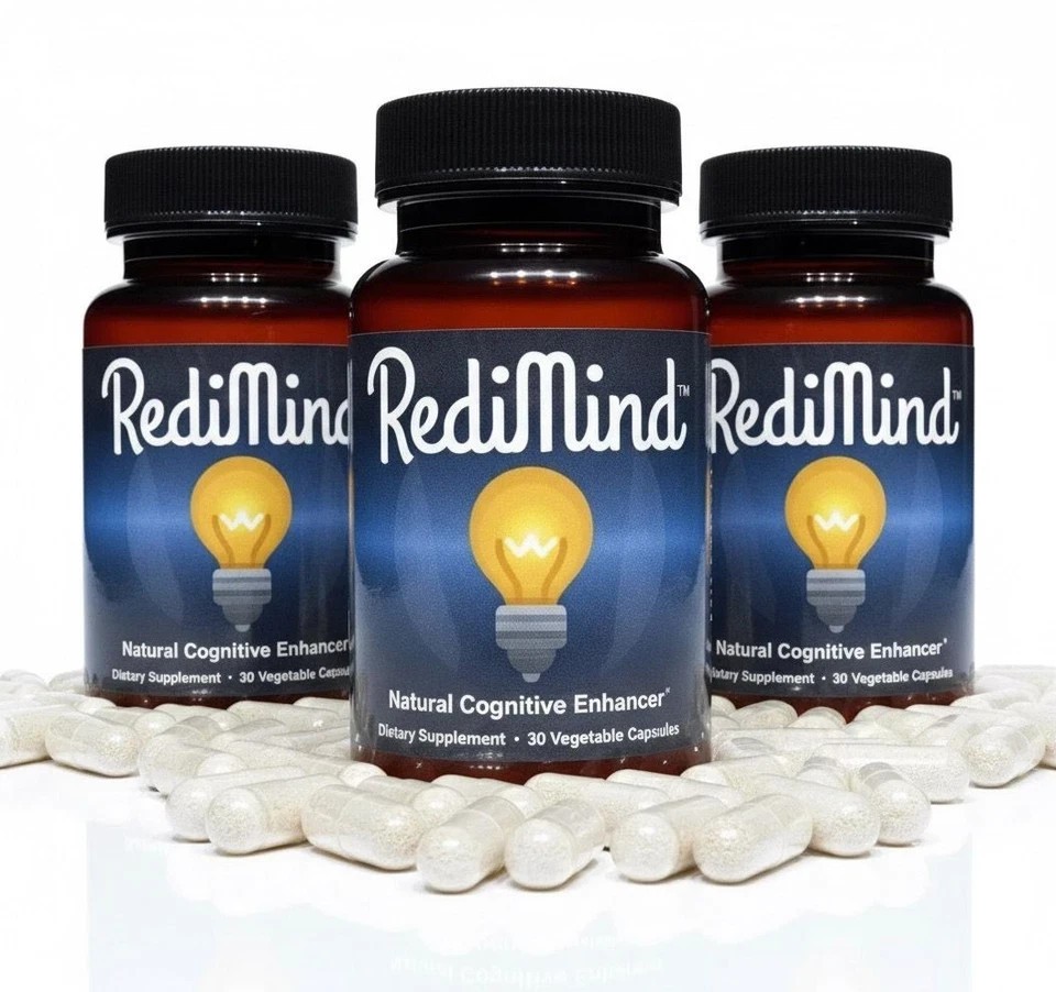 (1-5 Pack) RediMind Natural Cognitive Enhancer 90 Caps-Focus-Memory-Brain Health
