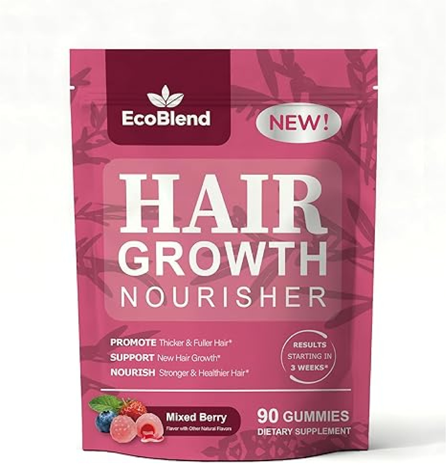 Hair Growth Gummies Women Vitamins—excellerator Nourish Hair and Nail Promote Fu