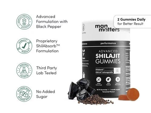 New Man Matters Shilajit Gummies Advanced (1 Month Pack) l970