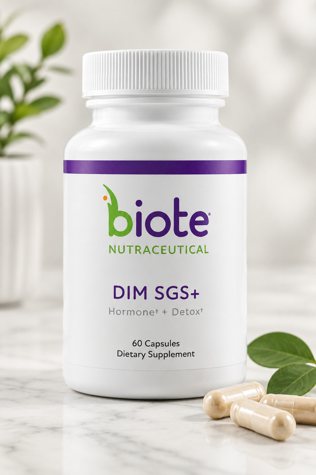 Biote DIM SGS+ 60 Capsules Hormone Balance Detox Supplement Support