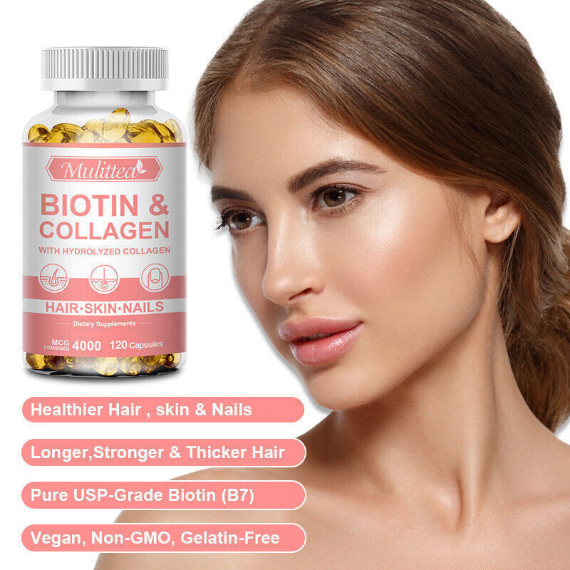 Collagen Hydrolysate with Biotin Vitamin C Support Healthy Hair Skin Nails