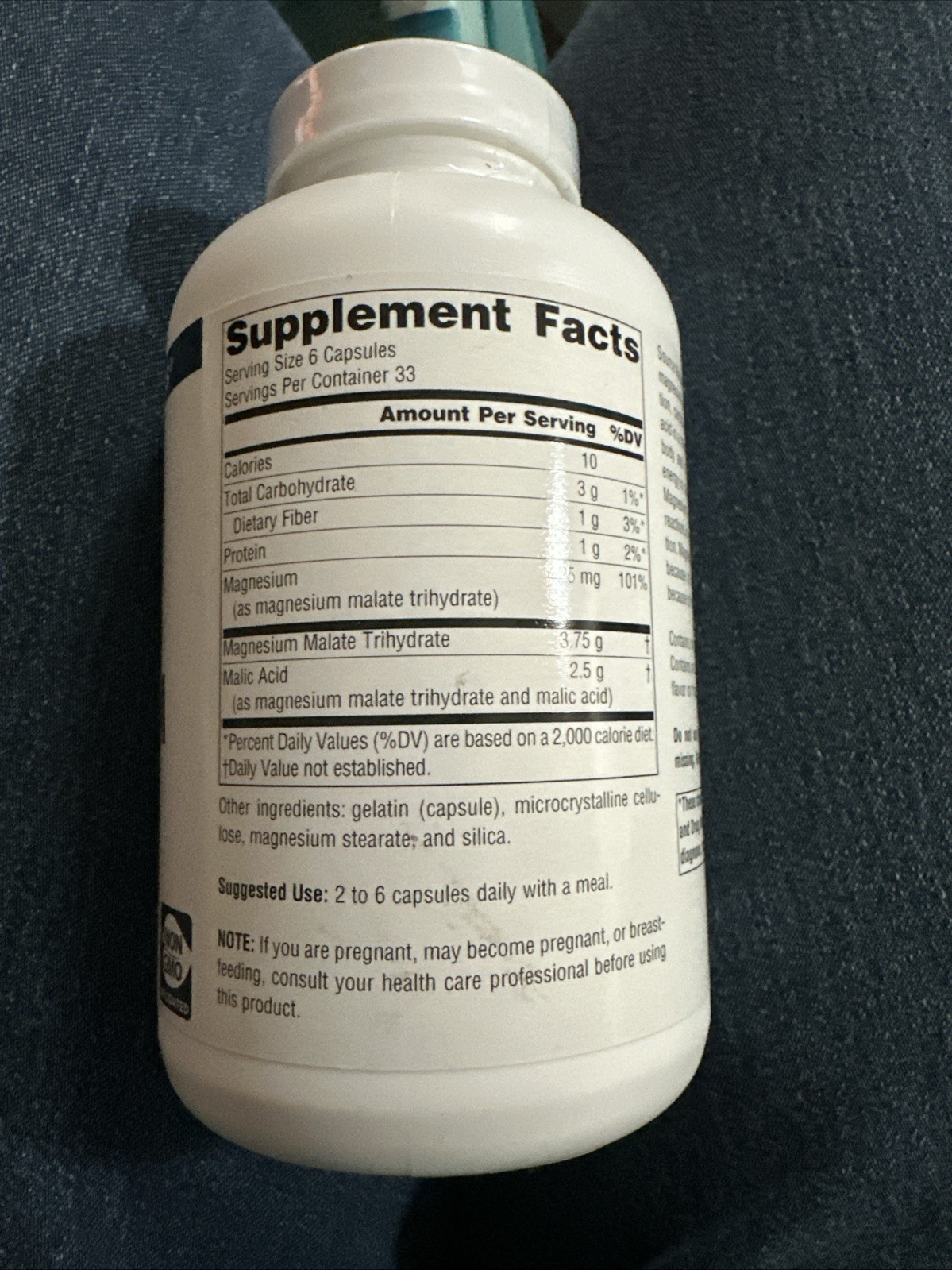 Source Naturals Magnesium Malate Supplement 200 Capsules 3,750 Mg