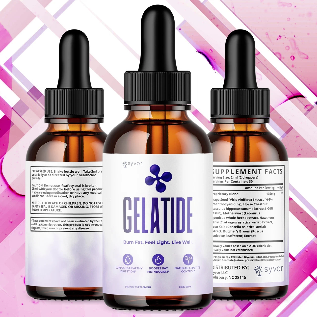 (5 Pack) Gelatide Drops innovative Health & Fitness Supplement Gela Tide 150 …