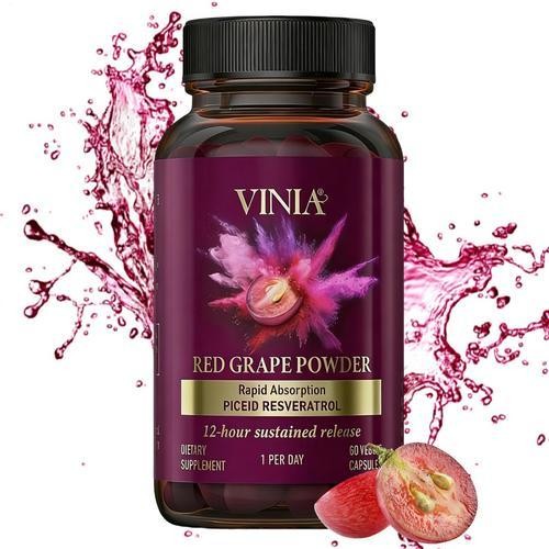 VINIA Piceid Resveratrol Supplement Non-GMO, Increases Blood Flow 60pcs/box