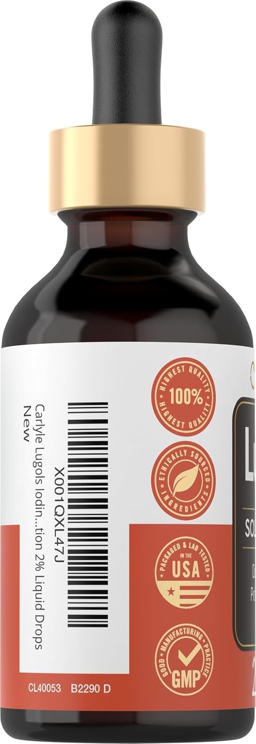 Lugols Iodine 2% Liquid Drops 2 fl oz Potassium Iodide Solution 2oz