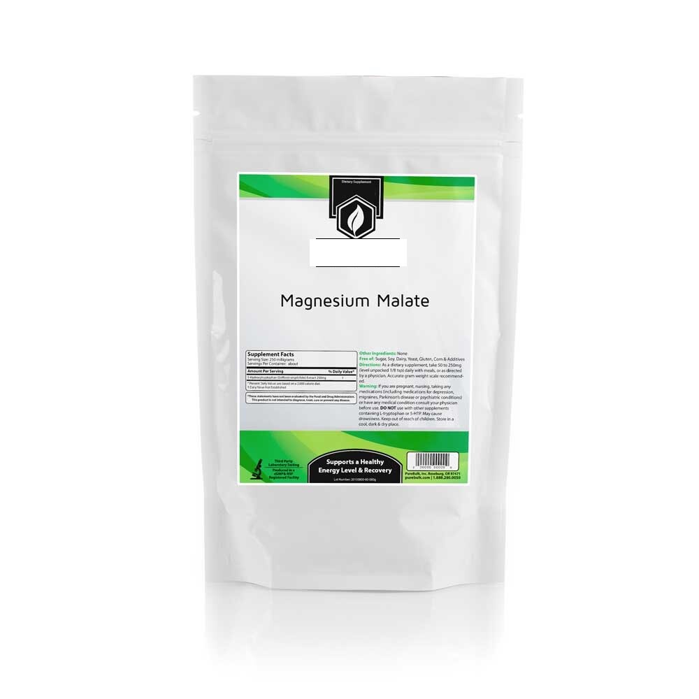 Magnesium Malate 250grams 1000mg (250 Servings) 2500mg (100 Servings)