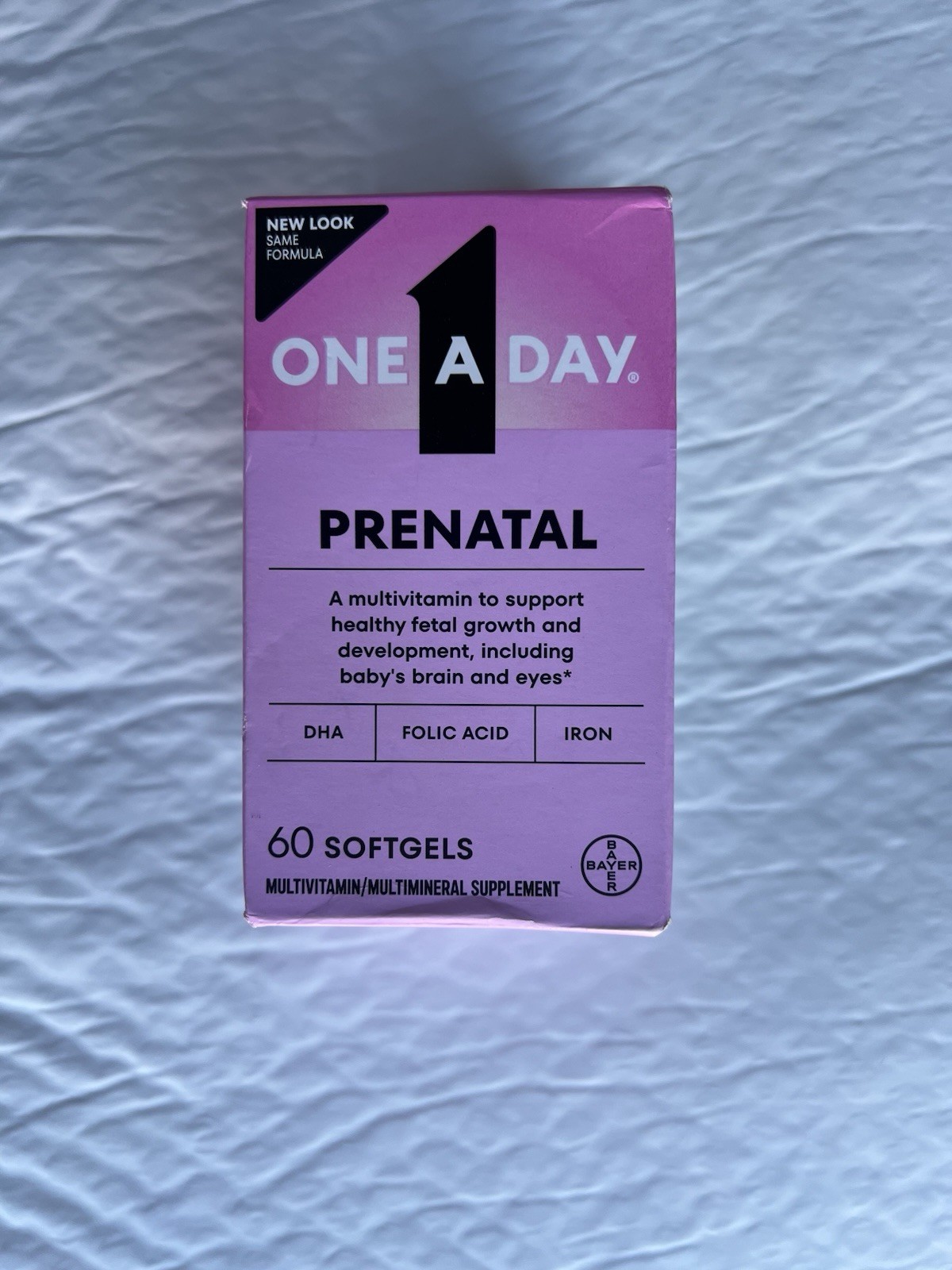 One A Day Prenatal Multivitamin Softgels with DHA, Folic Acid, Iron, 60 Count