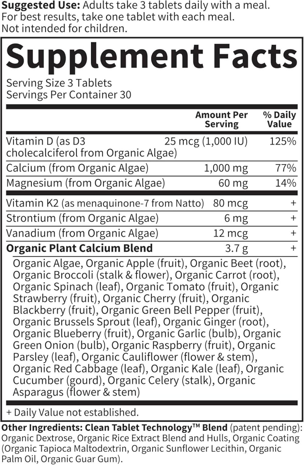 Garden of Life Kind Organics – Organic Plant Calcium, 90 count