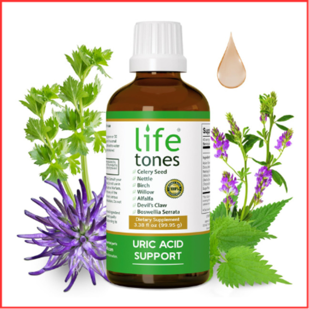 URIC ACID SUPPORT Liquid Herbal Cleanse Detox Joint Comfort 3.38 Fl Oz LIFETONES