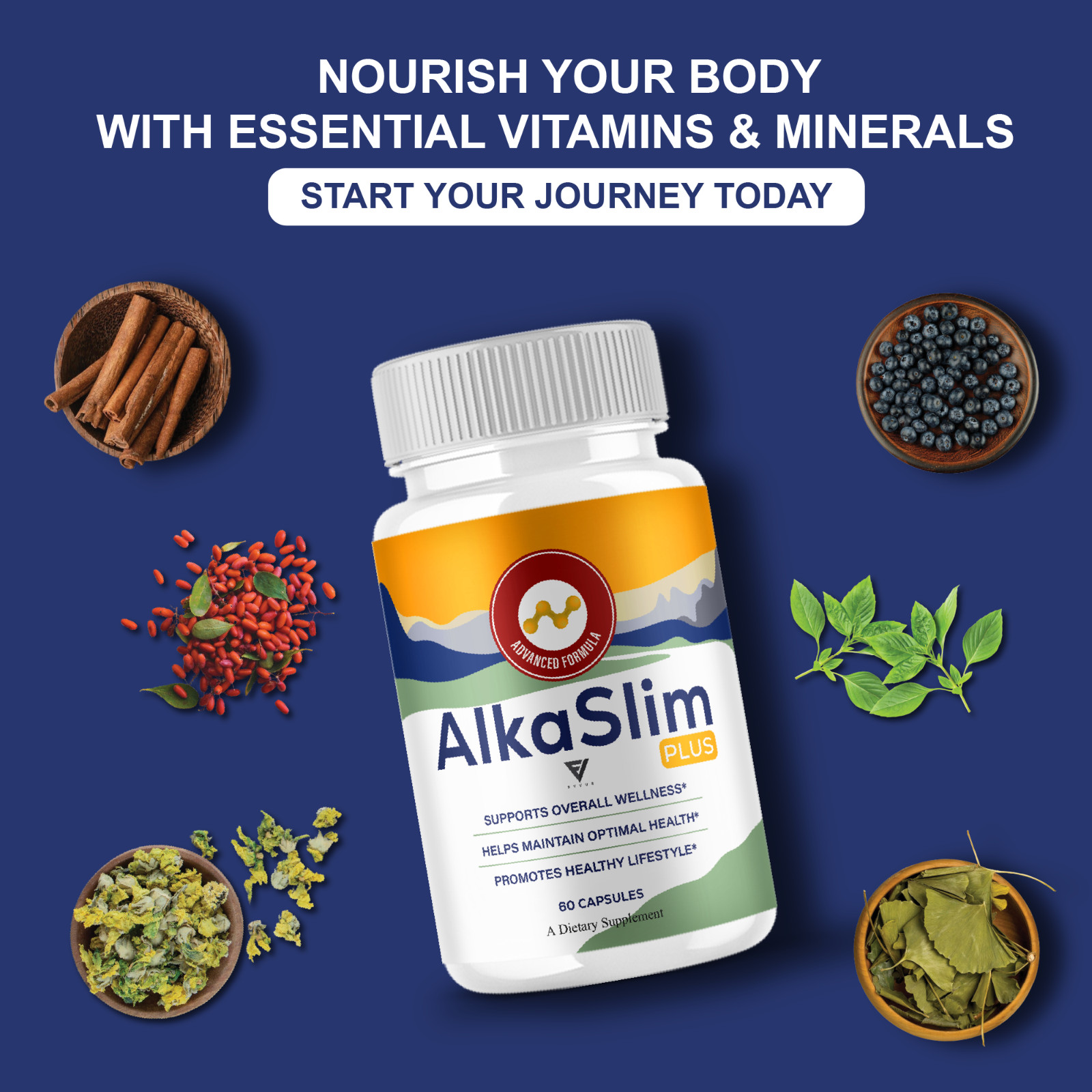(5 Pack) AlkaSlim Plus Premium Daily Health Supplement (300 Capsules)