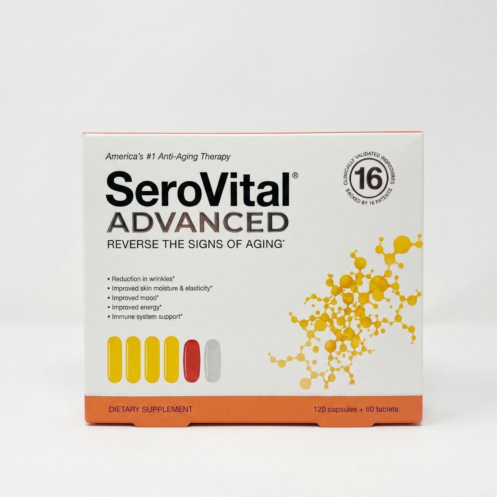 SeroVital Advanced 120 Tablets + 60 Tablets 30 Day Dietary Supplement