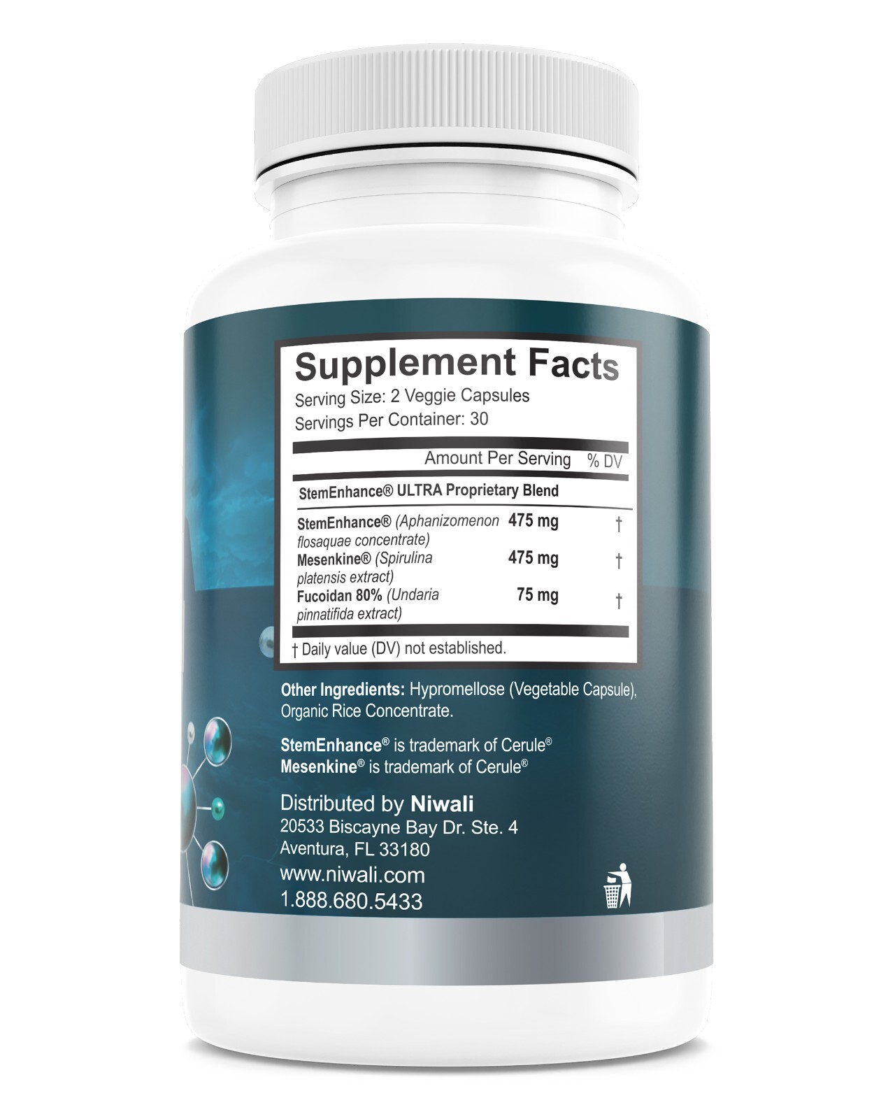 STEM CELL RECOVERY NATURAL SUPPLEMENT CELLULAR REPAIR RENEWAL PILLS ANTI AGING
