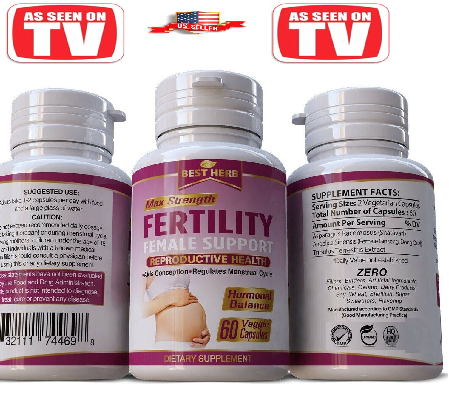 Female Fertility & Conception PREGNANCY Herbal & Natural 60 Pills