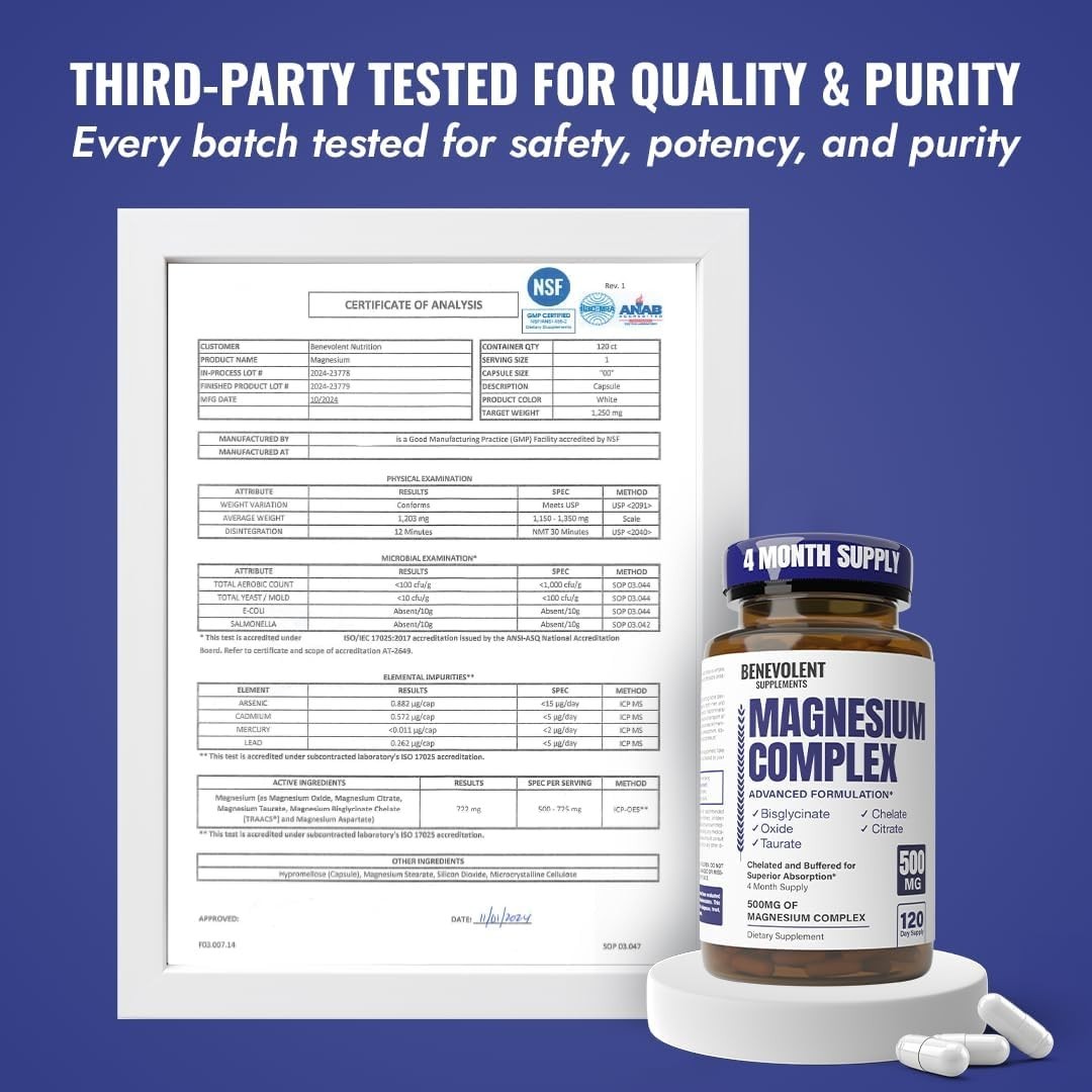 Magnesium Supplement 5-in-1 Complex – Calm, Metabolism & Well-being