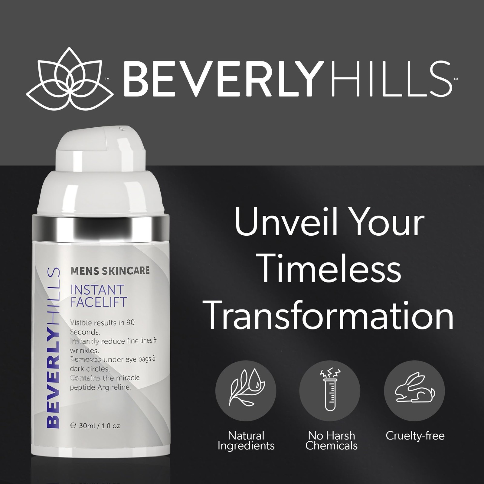 Beverly Hills Mens Instant Facelift and Eye Serum 1 Fl Oz (Pack of 1)
