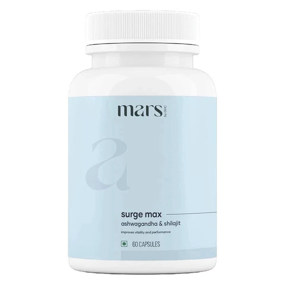 Mars by GHC Surge Max Contains Shilajit, Ashwagandha, Gokshura Safed Musli 60Cap