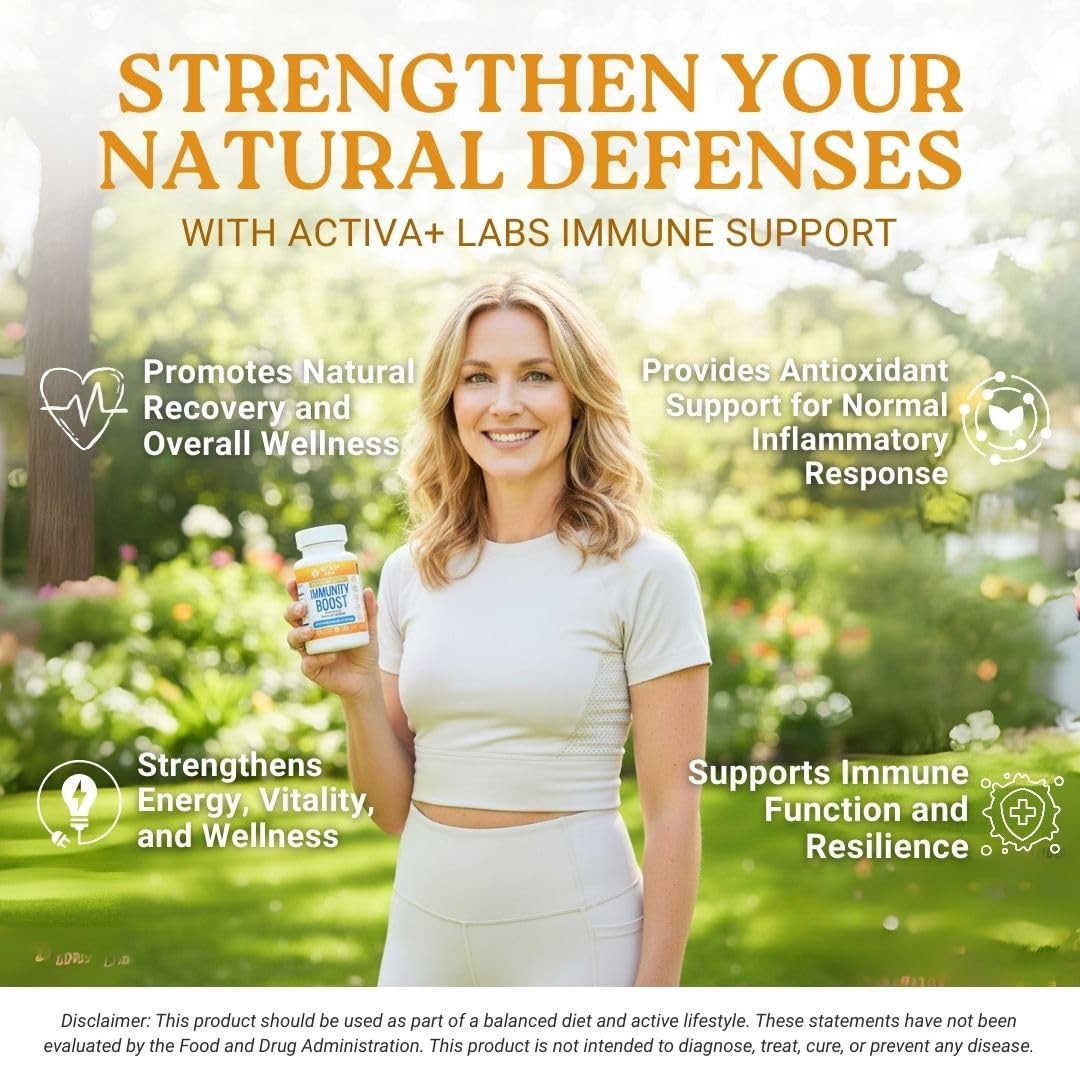Activa Labs Immunity Boost Total Defense 25-in-1 Immune Support Supplement wi…