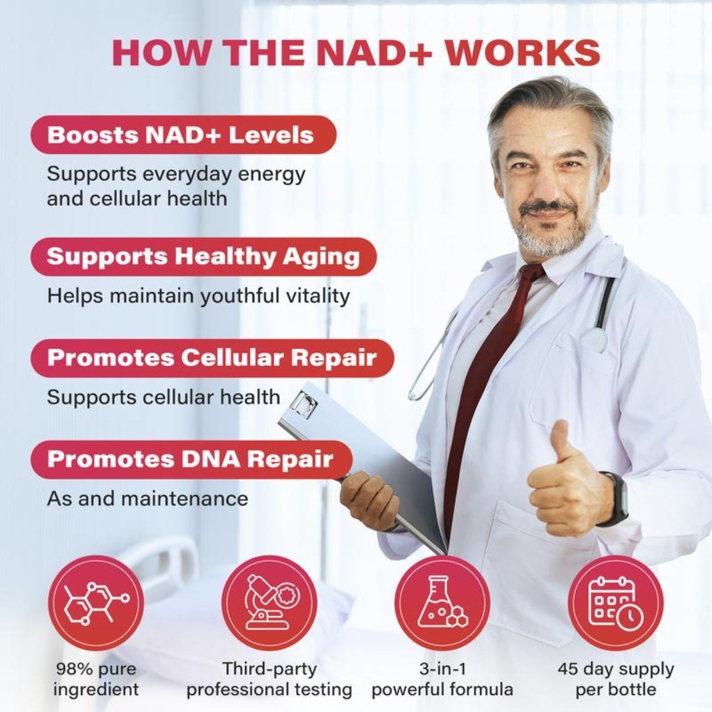 ZOOONE NR1000-NAD+Berry Flavor Drink Mix for Skin Aging Relief,Energy,and Focus