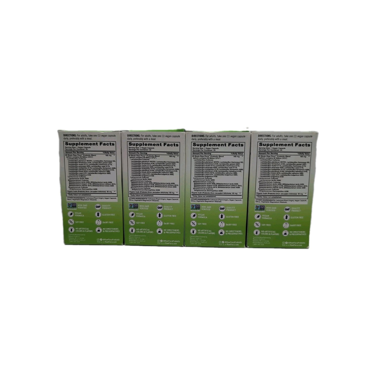 (4) Nature’s Truth Raw Flora Probiotic-25 Daily Probiotic 50 Billion, 03/2026+