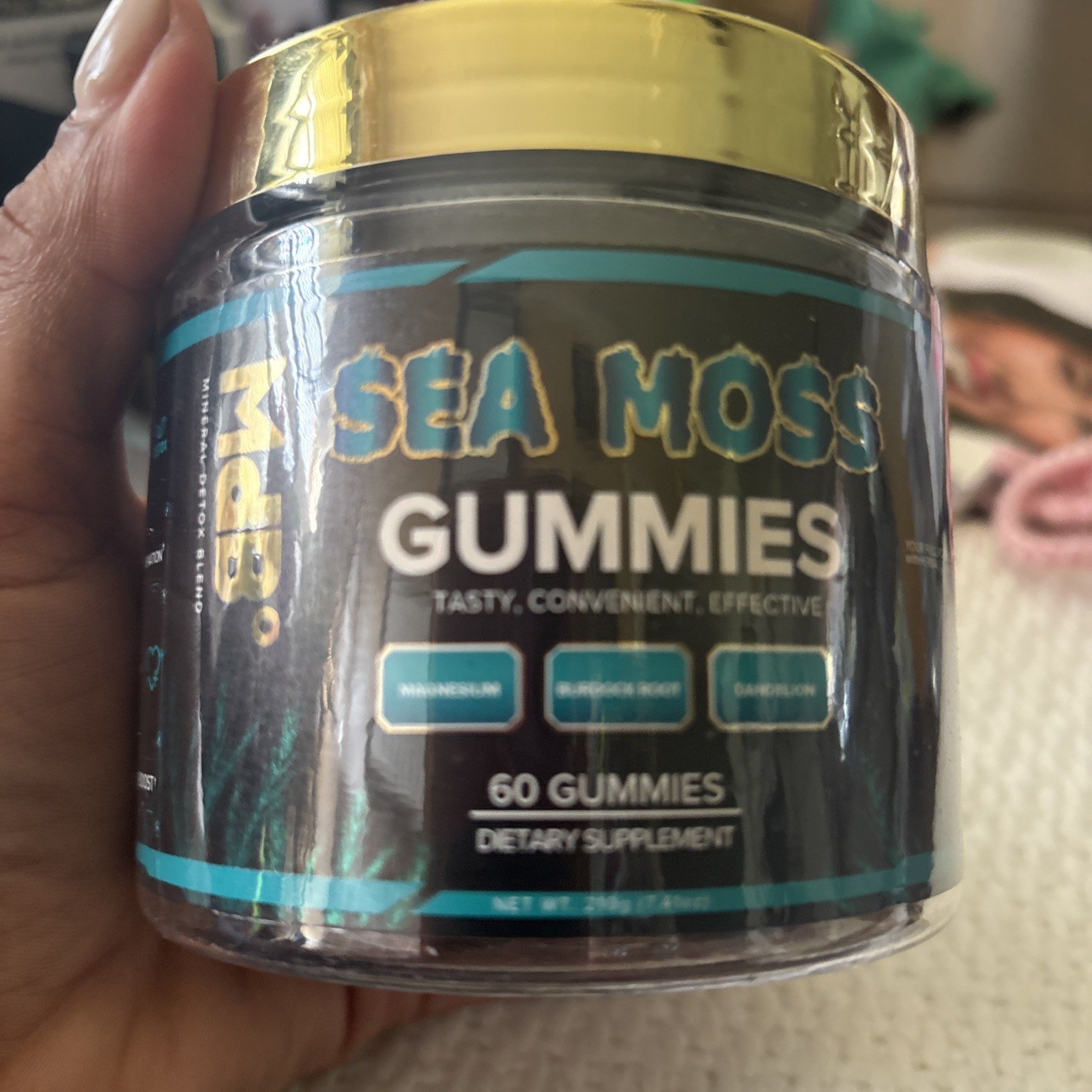 MdB Dialed Sea Moss Gummies 60ct with Burdock, Dandelion & Mg