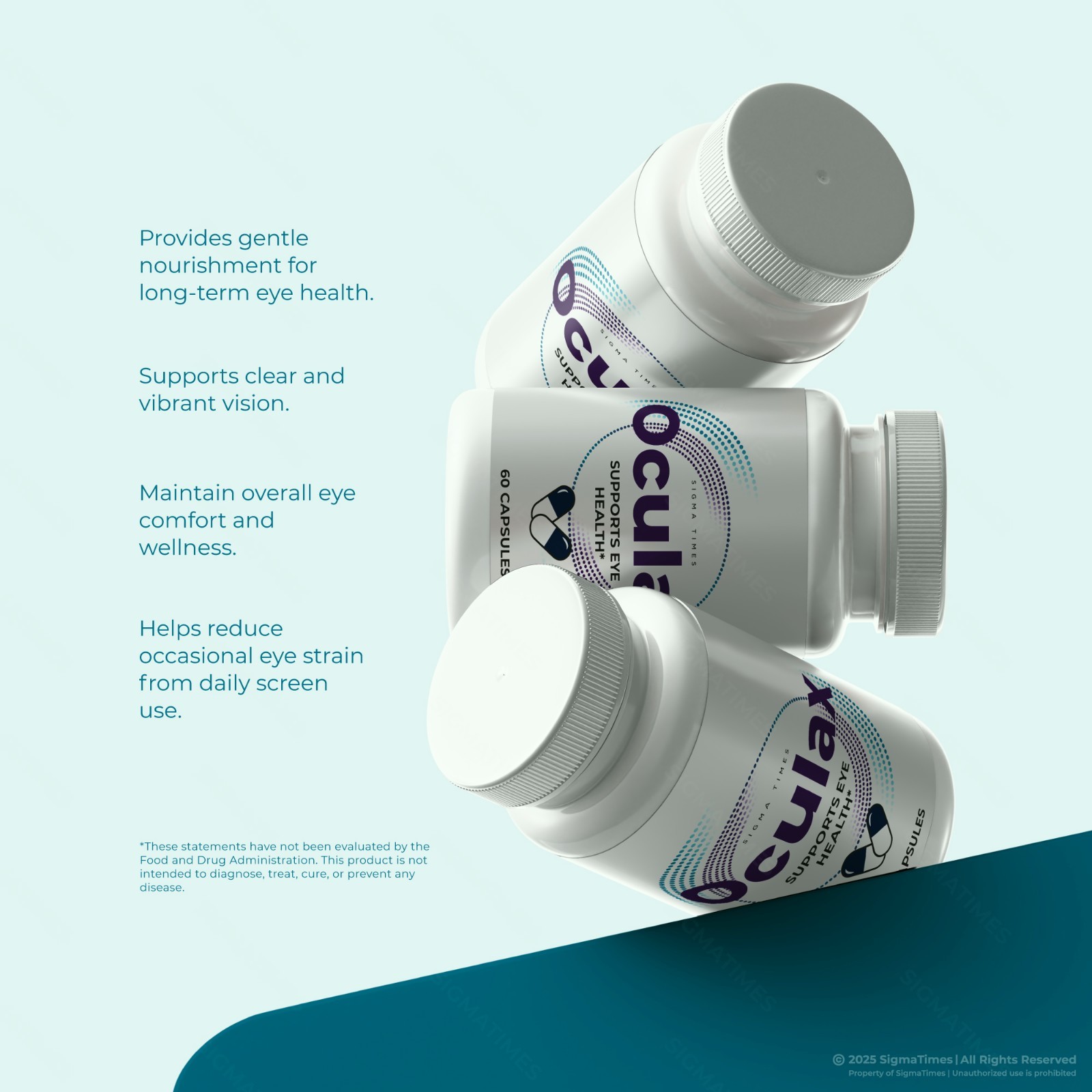 Oculax Capsules, Premium Eye & Vision Support Supplement – Eye Health – 5 Pack